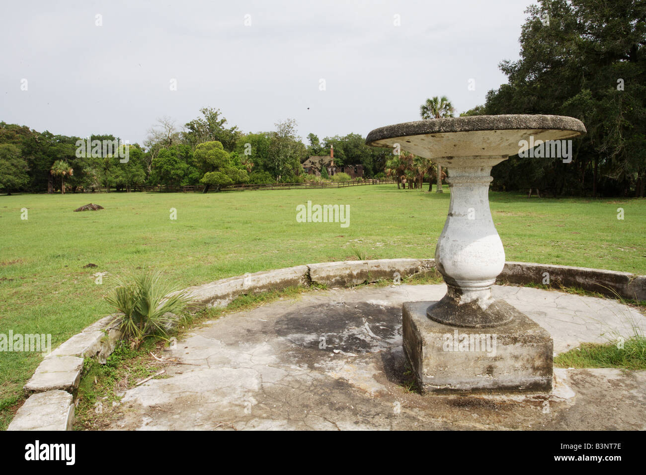 An old fountain on the ground of the Dungeness mansion on Cumberland