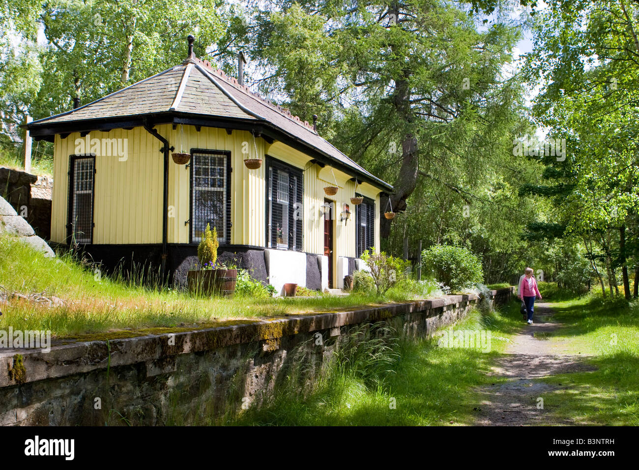 Converted disused railway stations at Cambus O' May. Deeside Railway