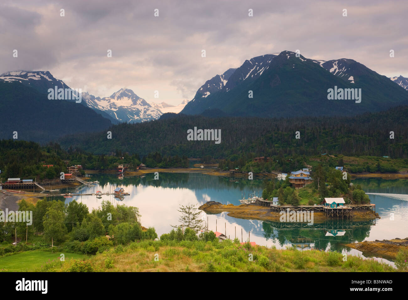 Halibut Cove Kachemak Bay near Homer Alaska Stock Photo Alamy