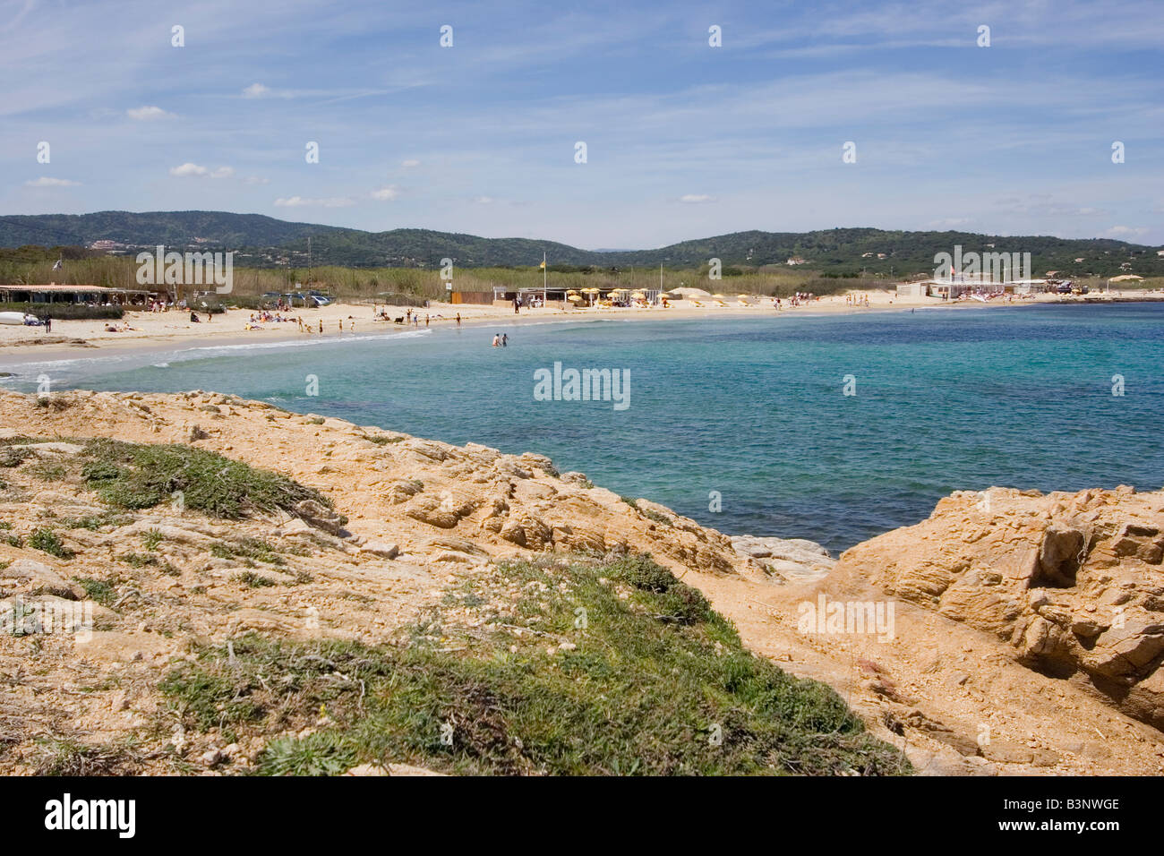 beach life in saint tropez - French Riviera Stock Photo