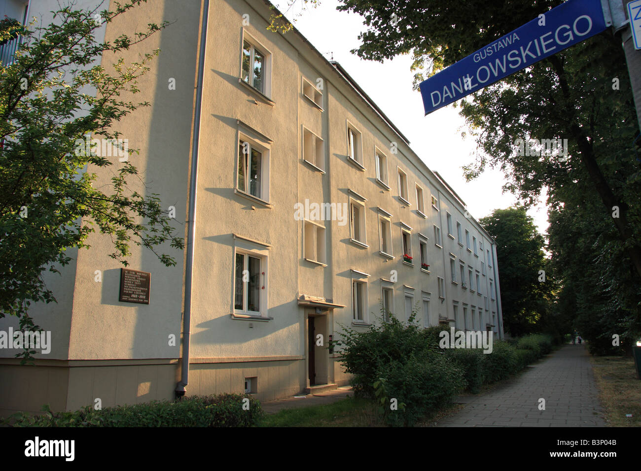 The foundation buildings (Osiedle Wandy) of Nowa Huta, the one time model Communist town near Krakow, Poland. Stock Photo