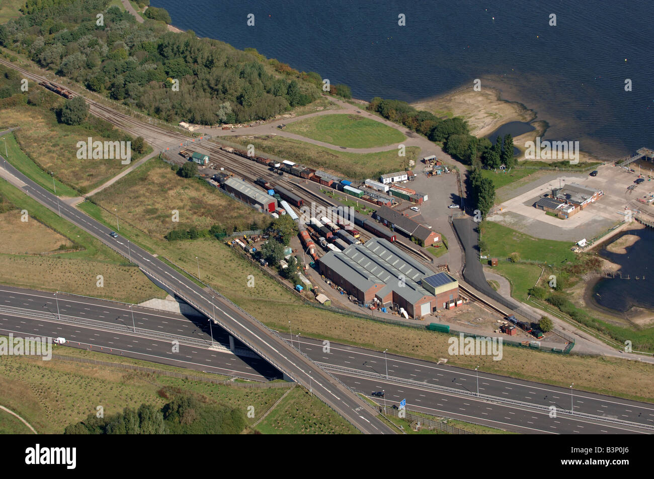 An aerial view of the m6 toll motorway hi-res stock photography and ...