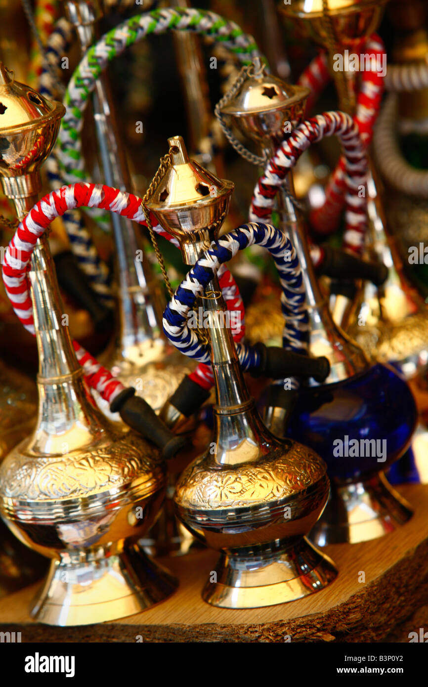 May 2008 - Water pipes in the Grand Bazaar Istanbul Turkey Stock Photo