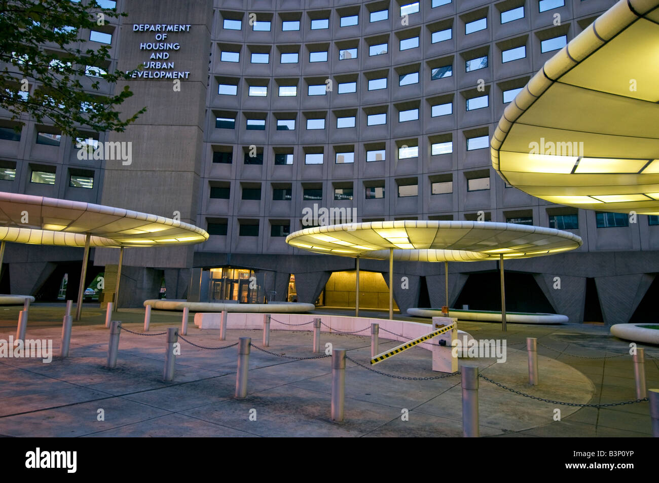 The exterior of the Department of Housing and Urban Development Building in Washington DC Stock Photo