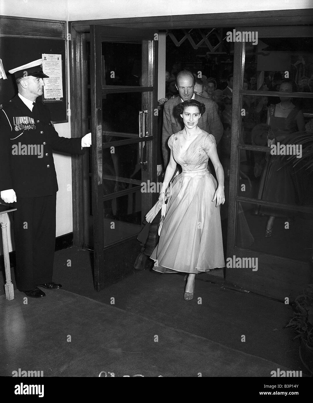 Princess Margaret at International House Show July 1953 in White City with the Duke of Beaufort Stock Photo