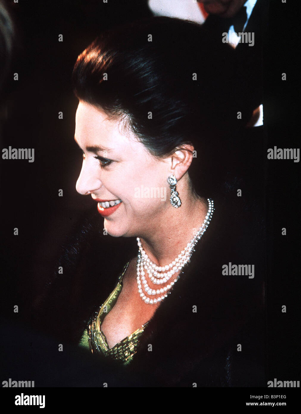 Princess Margaret at Charity pop Concert at the Palladium November 1969 Stock Photo
