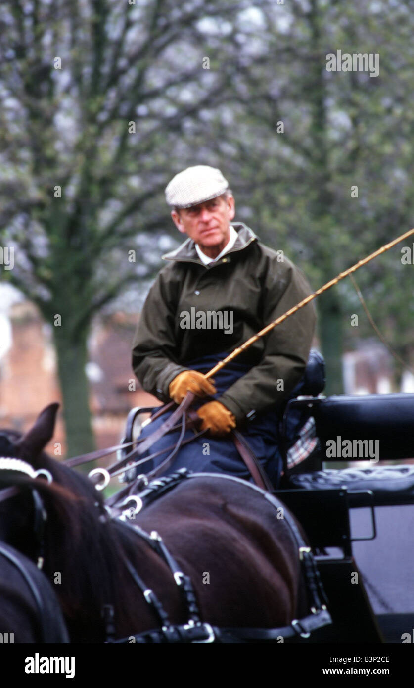 Prince Philip at Smiths Lawn Windsor April 1987 Stock Photo