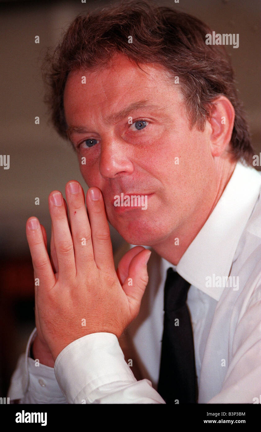 Tony Blair Yes Yes Campaign September 1997 Stock Photo - Alamy