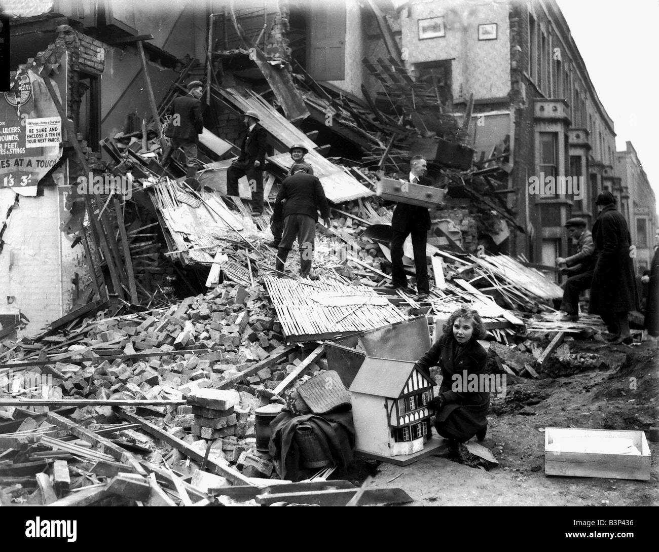 WW2 Air Raid Damage Bomb Damage at Bristol Stock Photo Alamy