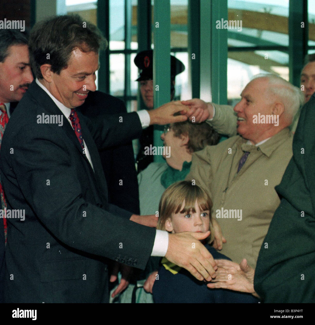 Prime Minister Tony Blair Northern Ireland Oct 1997 handshakes before