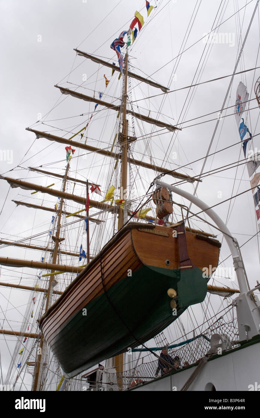 The Cuauhtemoc sailing ship at the Tall Ships race in Liverpool July
