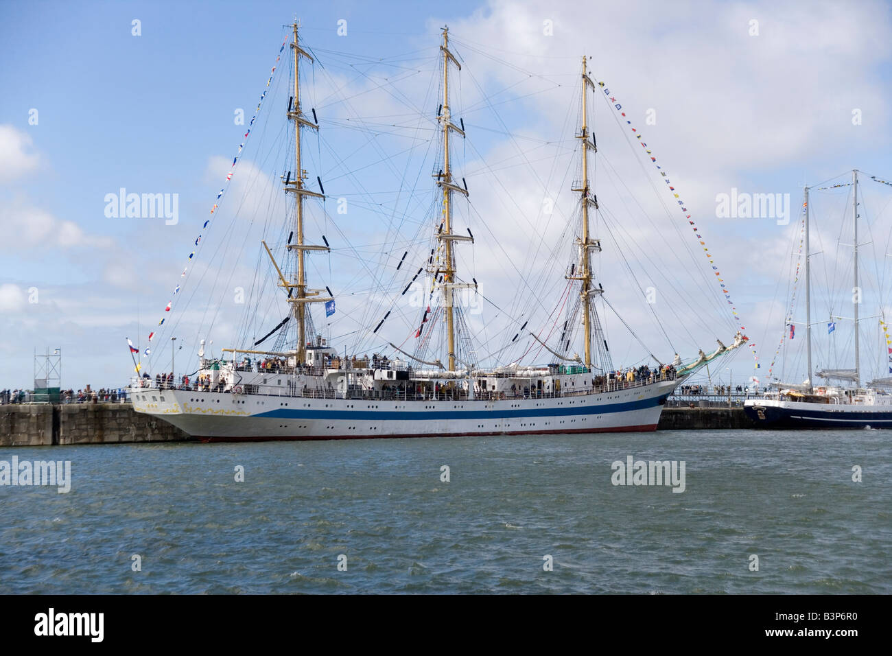 The Russian sailing ship the Mir at the Tall Ships race in Liverpool