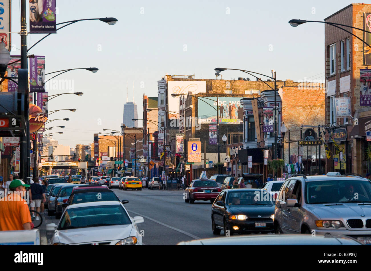 Chicago's Wrigleyville District Stock Photo Alamy