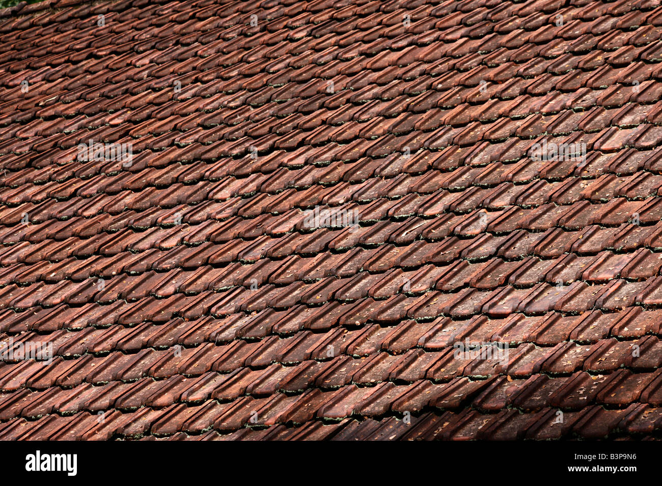 Tiles pattern in one of the heritage house of Kerala,India Stock Photo