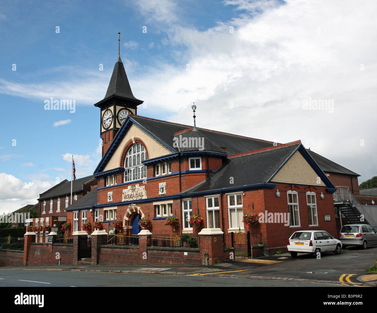 Town Hall or Victoria Hall, Kidsgrove, Stoke-on-Trent, Staffordshire, West Midlands, England Stock Photo
