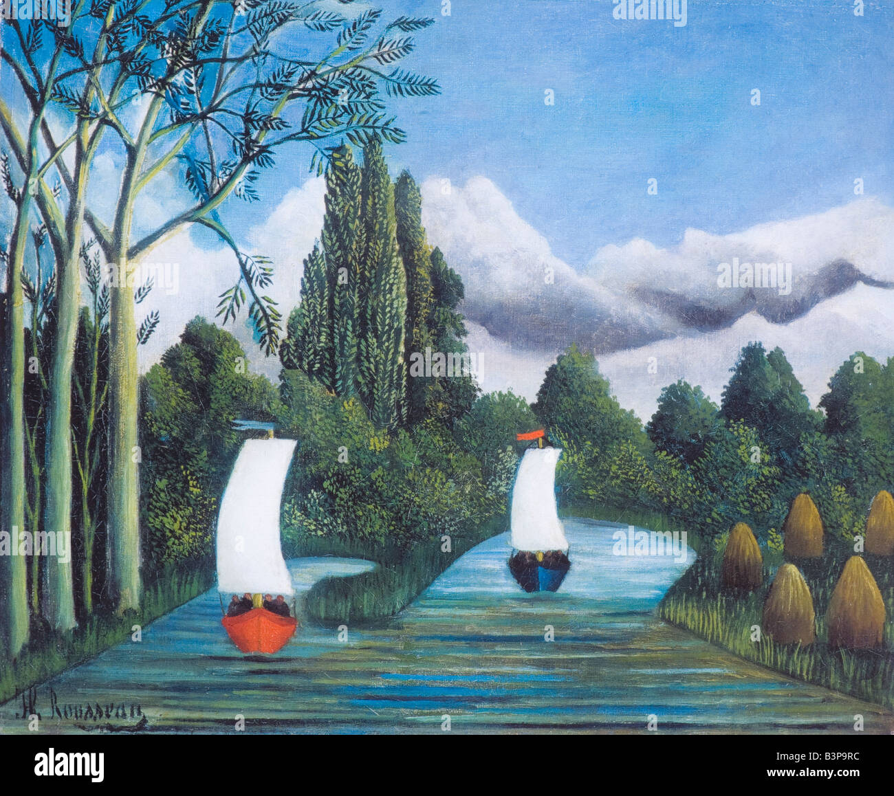 Banks of the Oise by Henri Rousseau 1905 Stock Photo