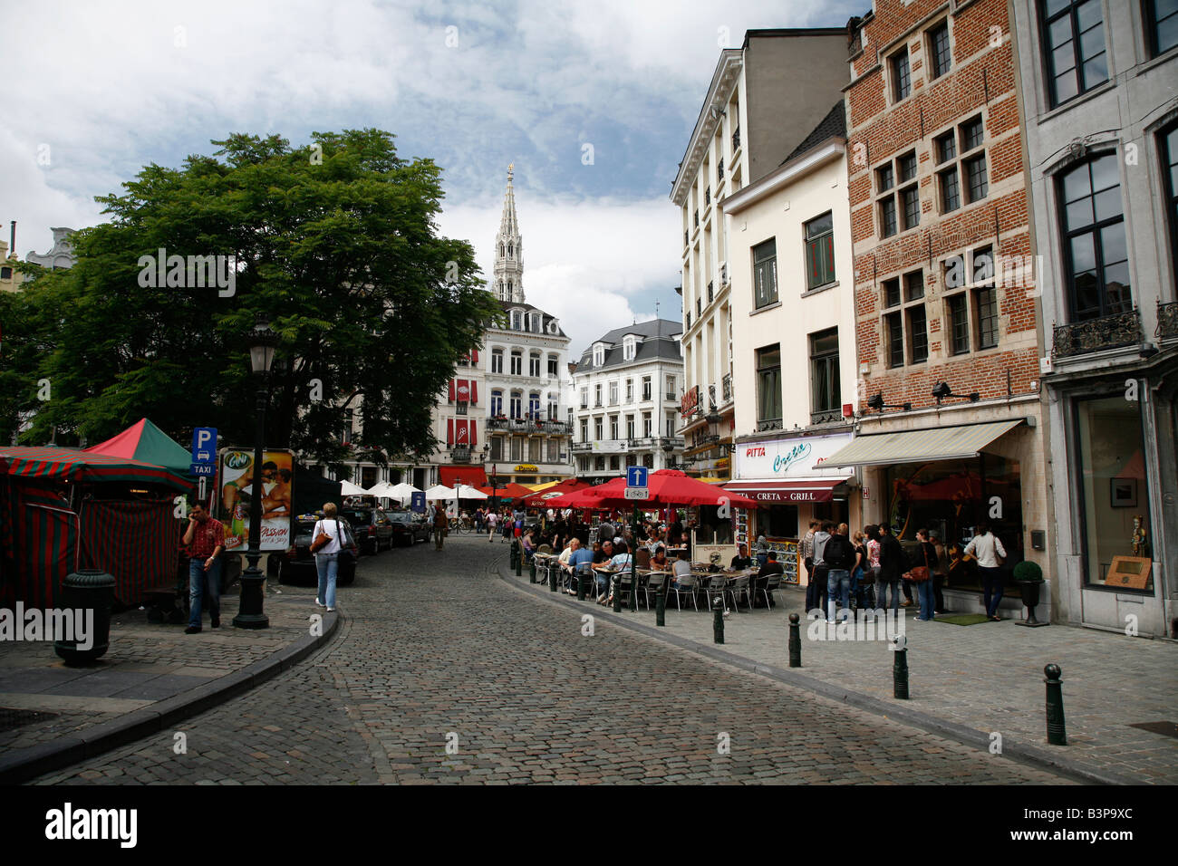 Old square in central Brussels Stock Photo