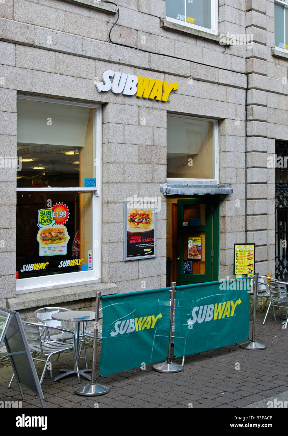 'subway' sandwich shop in falmouth,cornwall,uk Stock Photo