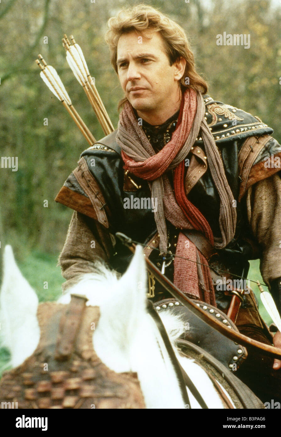 ROBIN HOOD : PRINCE OF THIEVES 1991 Warner film with Kevin Costner Stock Photo