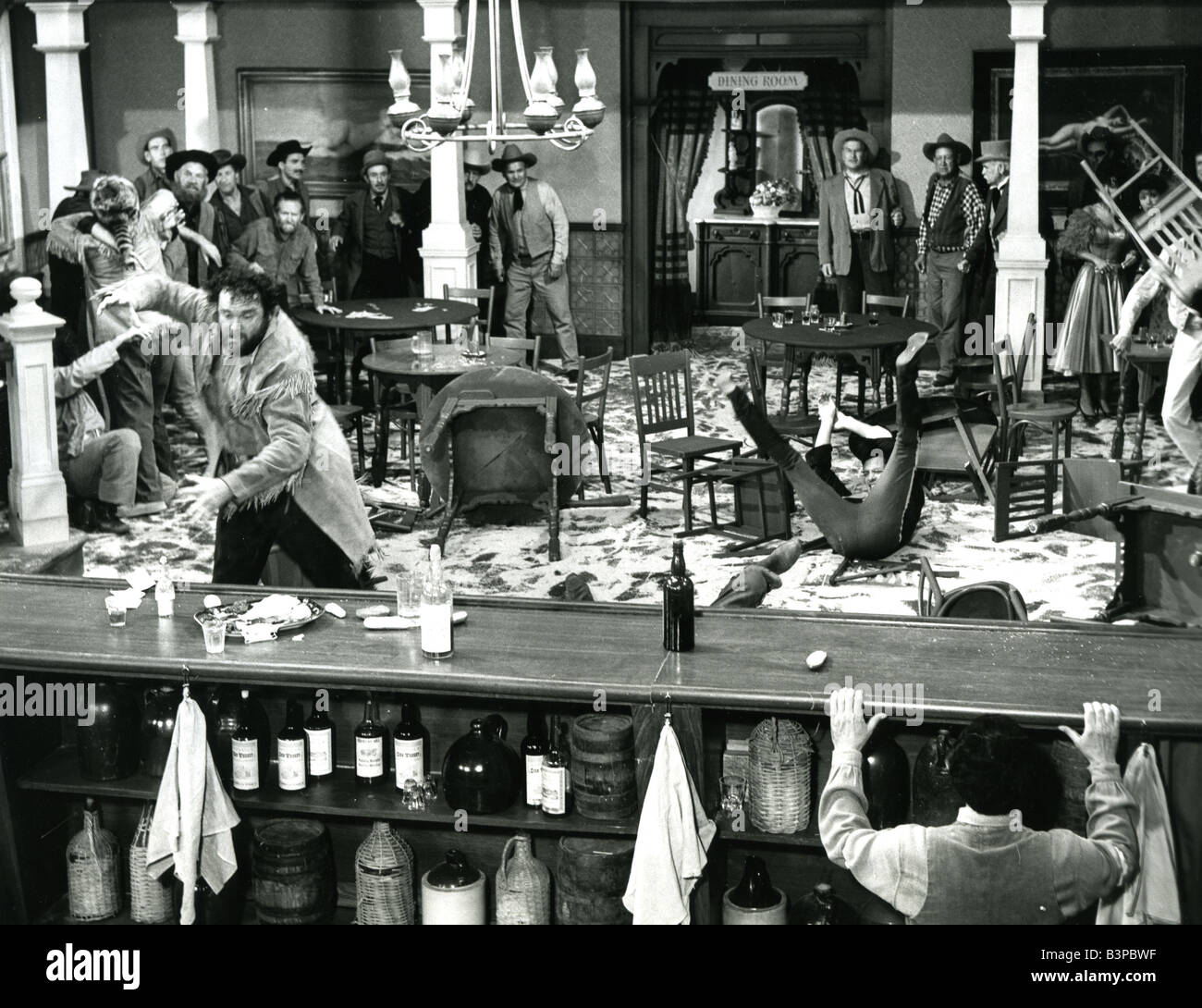 SERGEANTS THREE 1961 UA film with Frank Sinatra here loosing a bar room