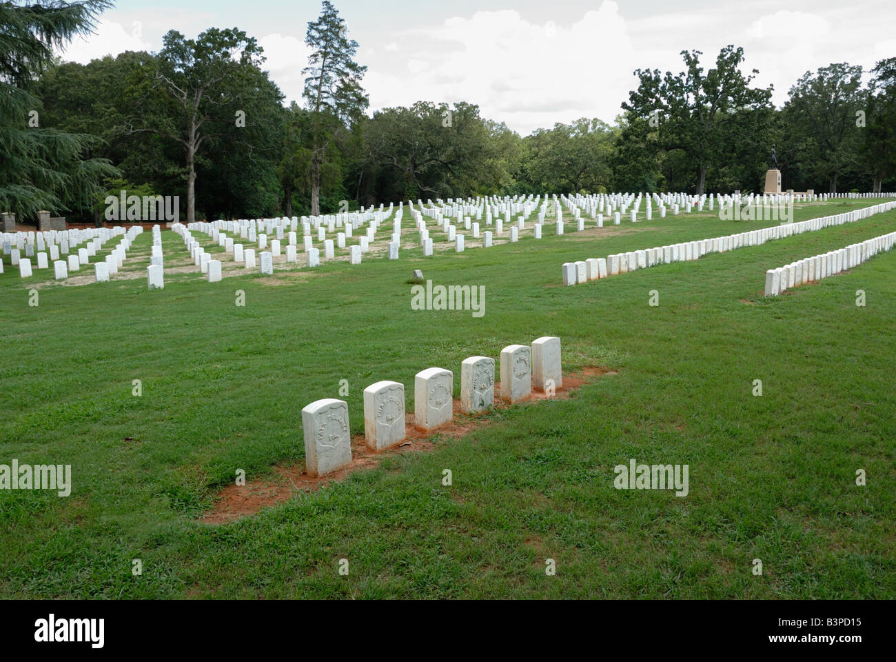 Raiders graves at Andersonville National Cemetery Stock Photo