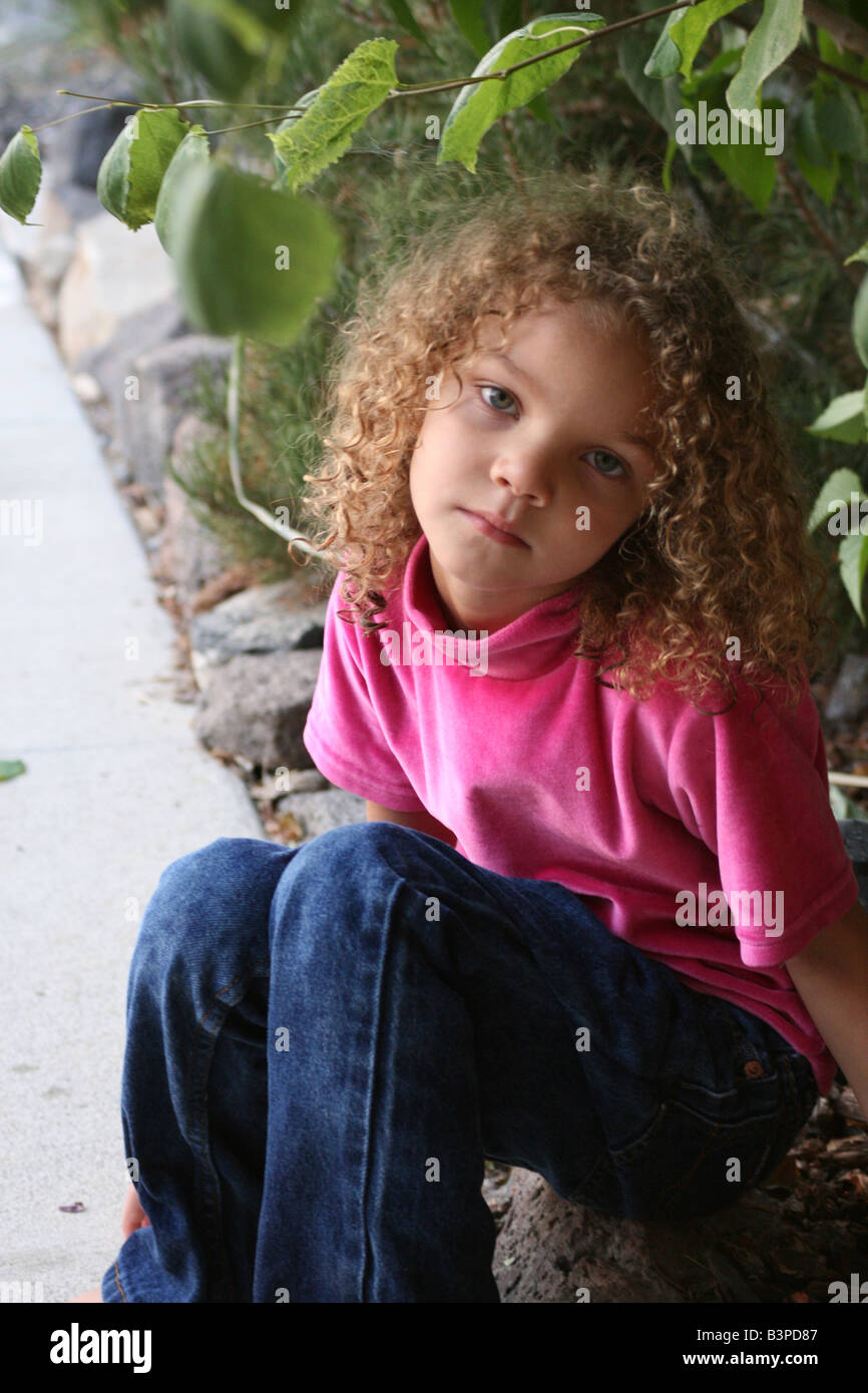 Biracial Girl Curly Hair Stock Photos Biracial Girl Curly Hair
