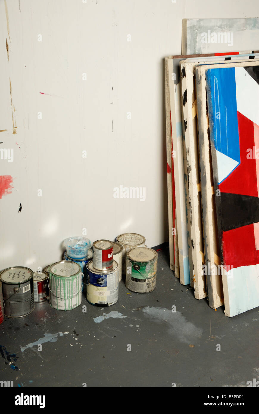 Paint splatter on wall Stock Photo Alamy