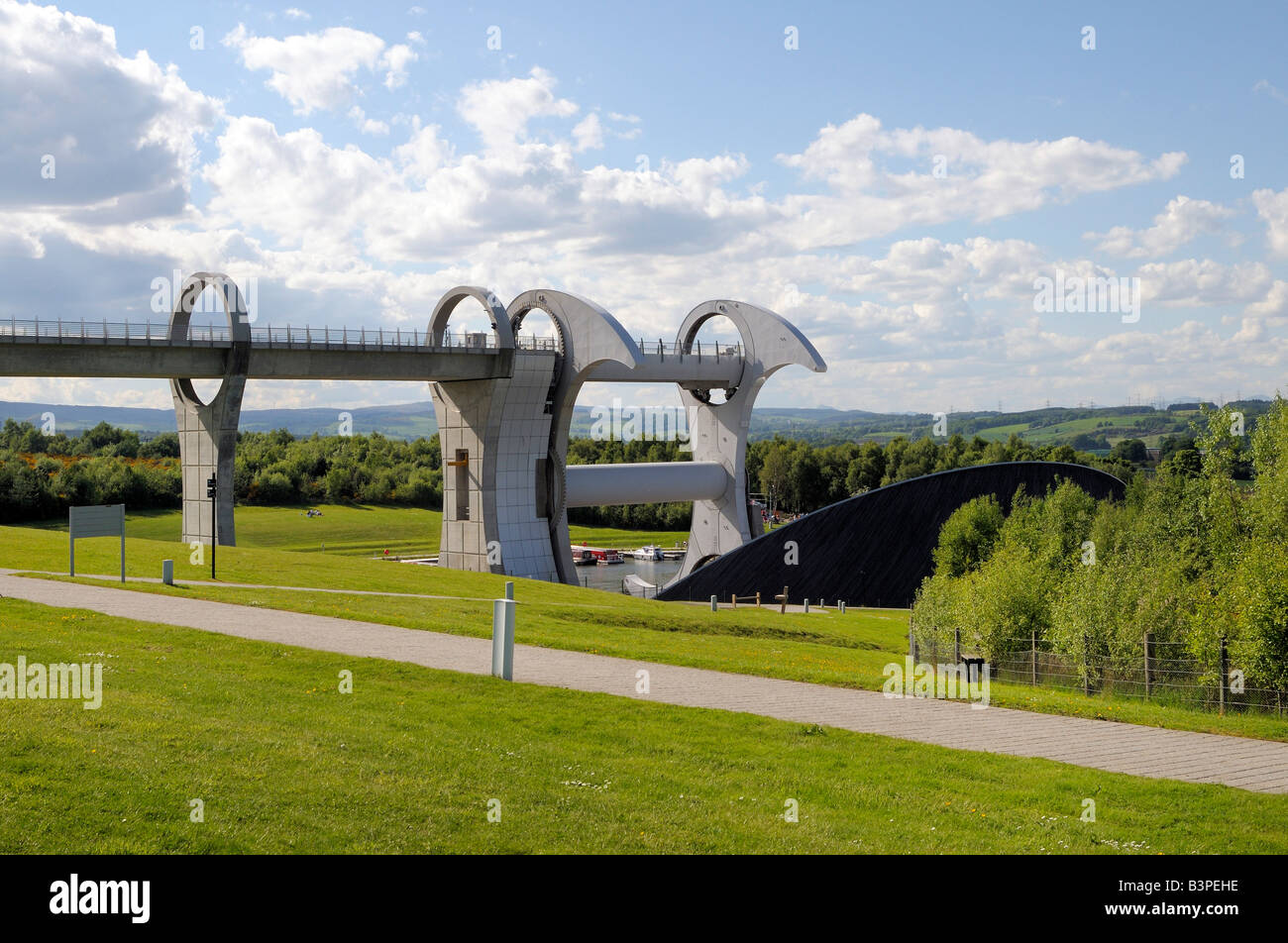 Falkirk Wheel, the only rotating boat lift worldwide, it is able to