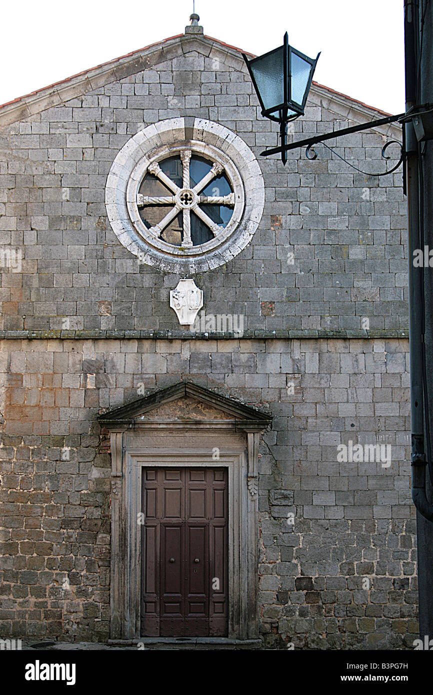 Pieve Romanica church, Santa Fiora, Monte Amiata area, Tuscany, Italy Stock Photo