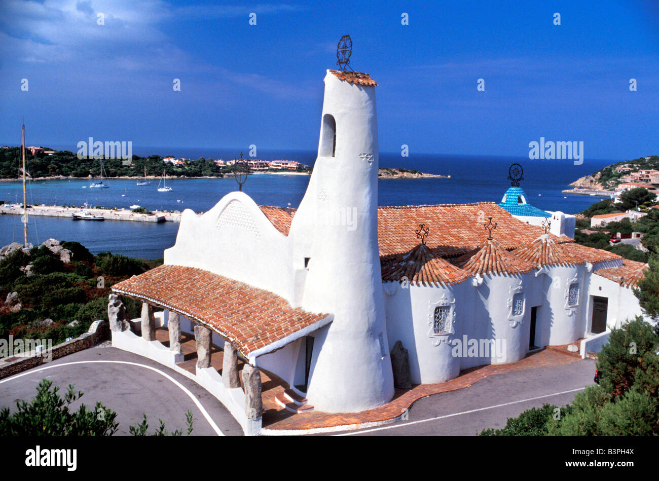 Stella Maris church, Porto Cervo, Costa Smeralda, Sardinia, Italy Stock  Photo - Alamy