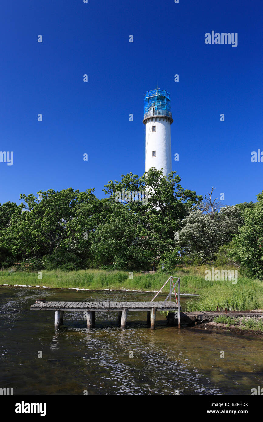 Langer Erik Lighthouse on Oelands northernmost headland, Oeland, Kalmar County, Sweden, Scandinavia, Europe Stock Photo