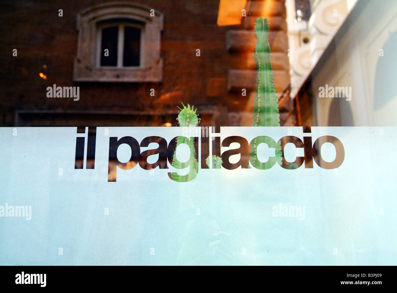 Il Pagliaccio restaurant, Via dei Banchi Vecchi 129a, Rome, Lazio, Italy Stock Photo