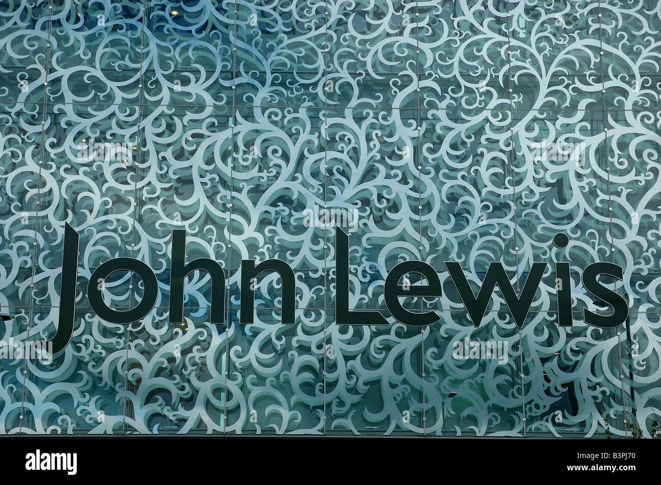 Exterior facade of John Lewis department store in the Highcross centre