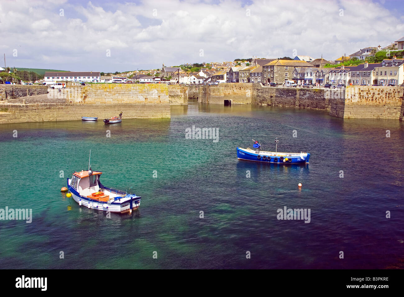 View of Porthleven harbour Cornwall Great Britain UK 2008 Stock Photo