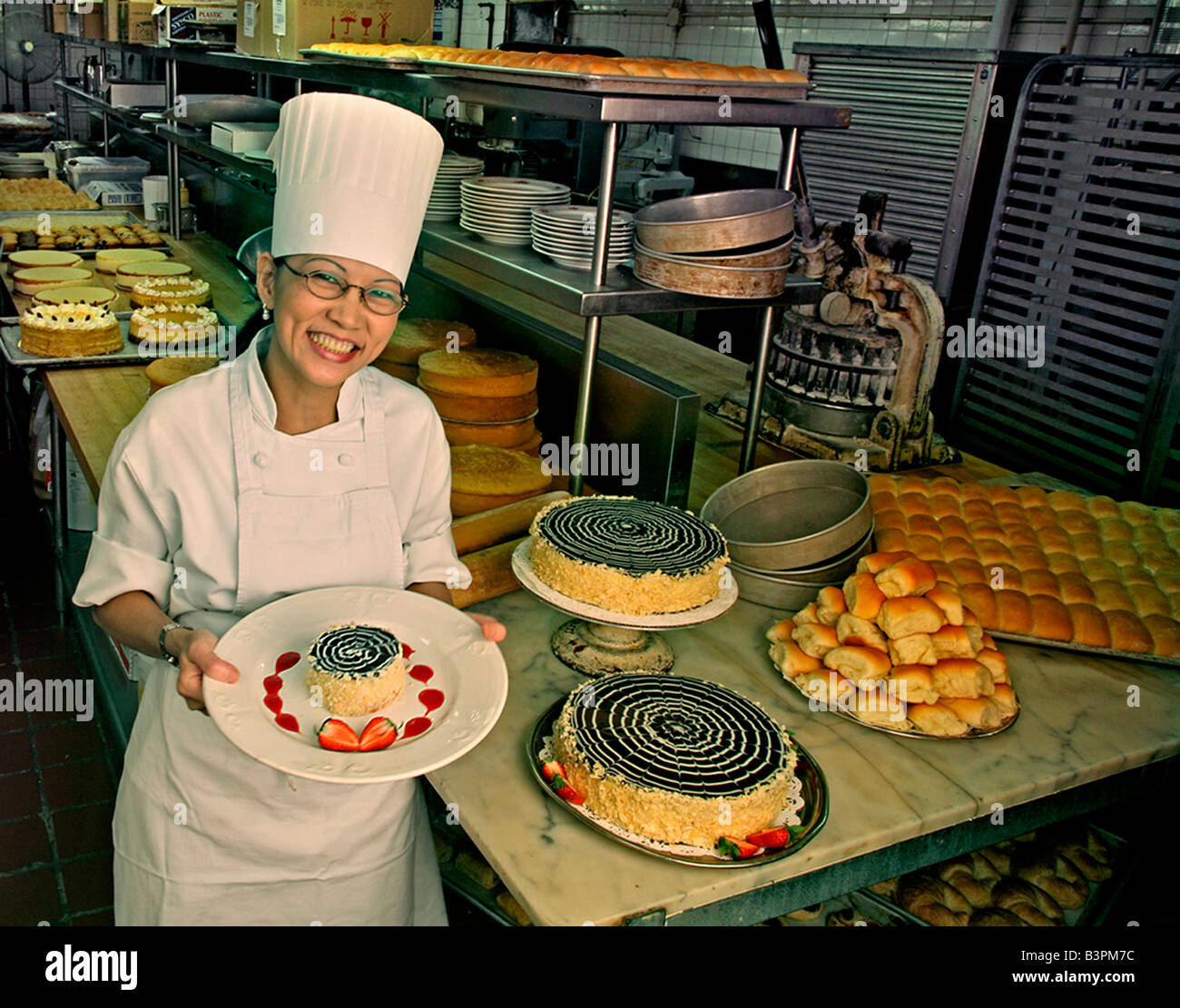 Pastry chef at the Parker House Hotel in Boston Stock Photo Alamy