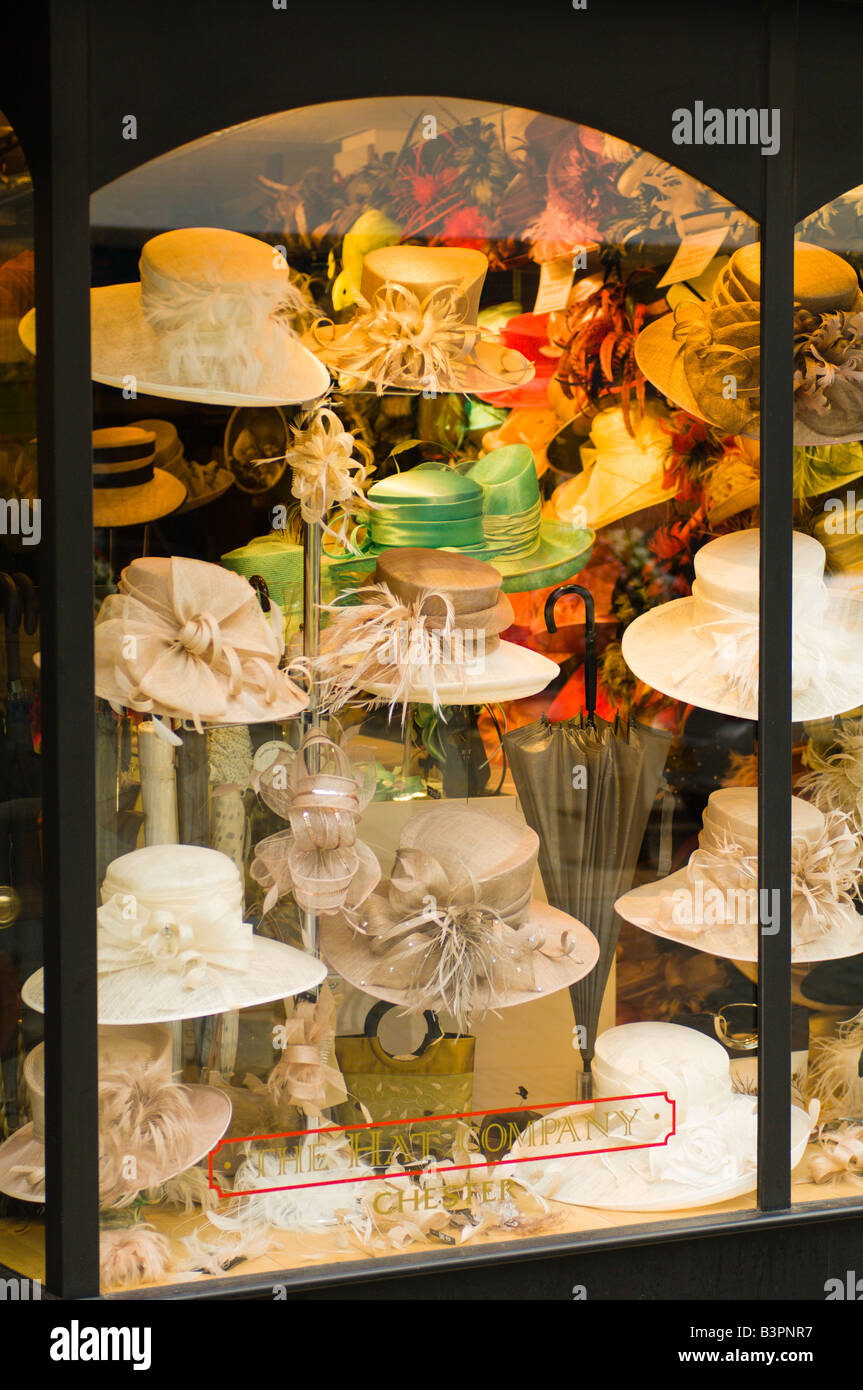 Window of a hat shop in Shrewsbury Stock Photo Alamy