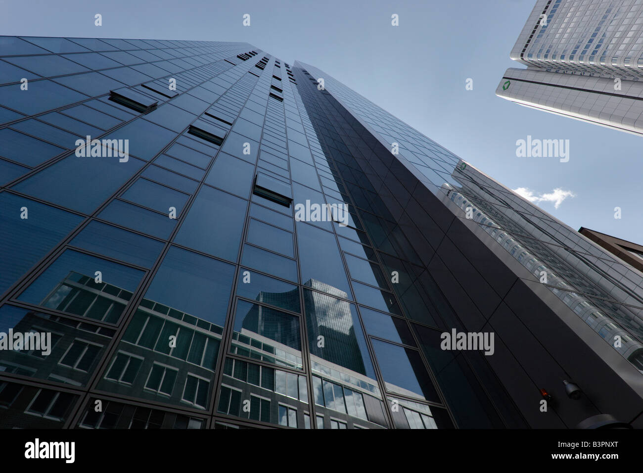 Facade of the Gallileo towerblock and Silver Tower, Dresdner Bank, Frankfurt/Main, Germany, Europe Stock Photo