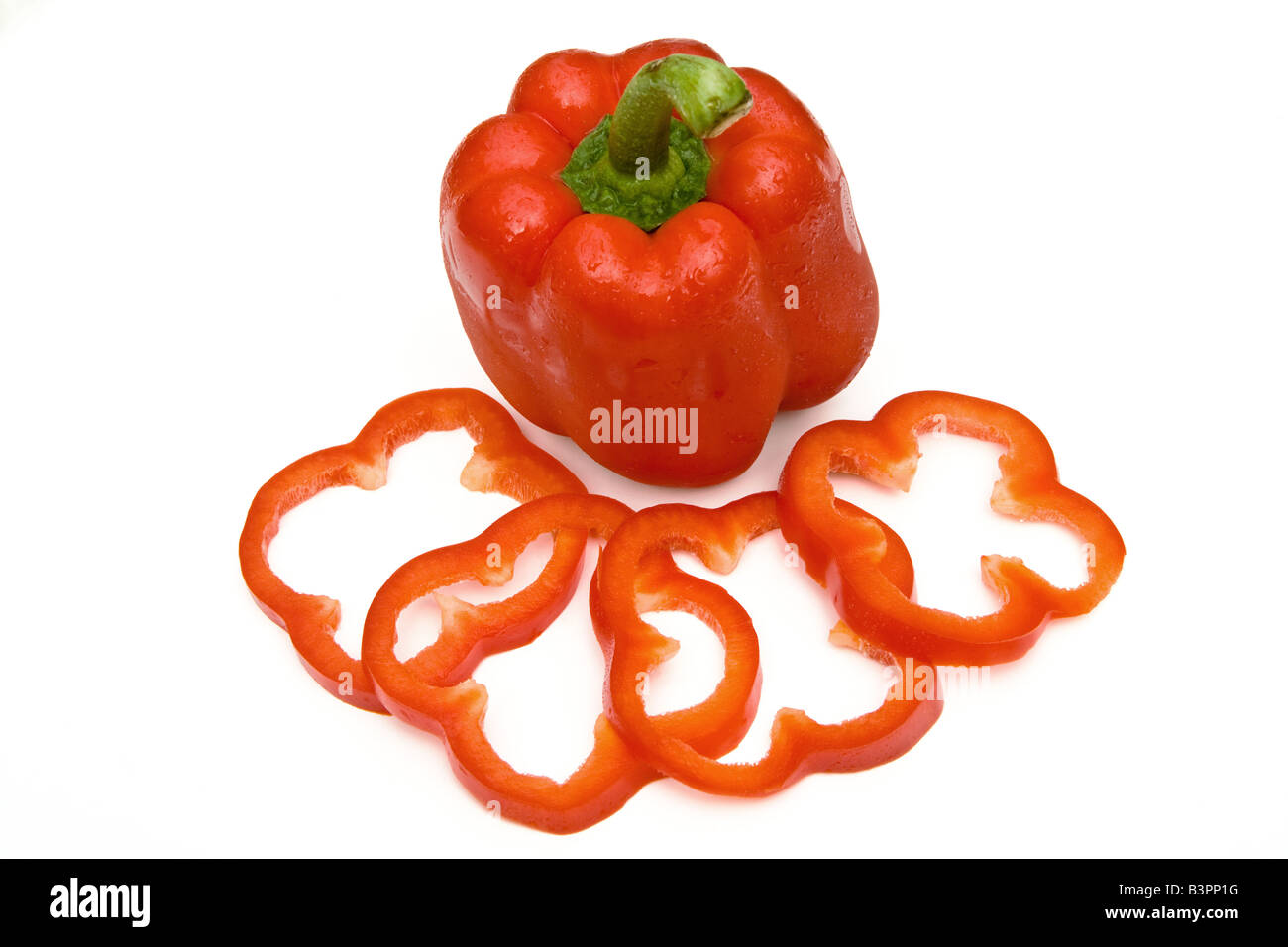 Colorful bell pepper slices Cut Out Stock Images & Pictures - Alamy