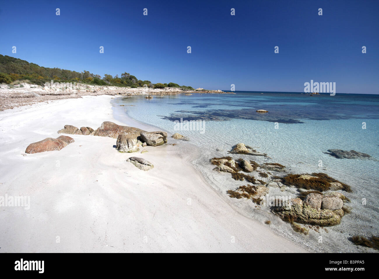 Lu Impostu Beach San Teodoro Sardinia Italy Stock Photo
