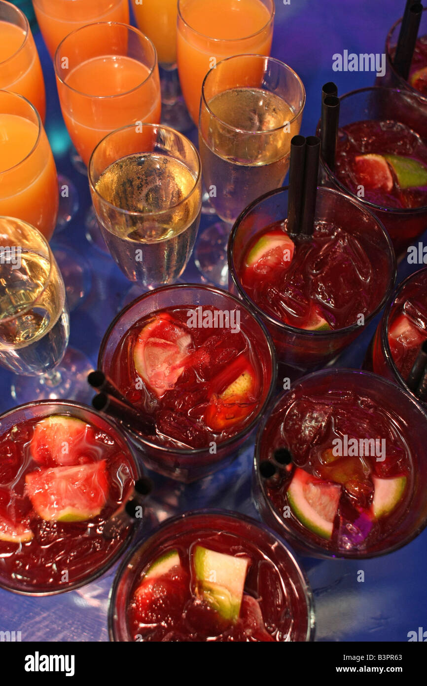 Aperitifs on a bar Stock Photo