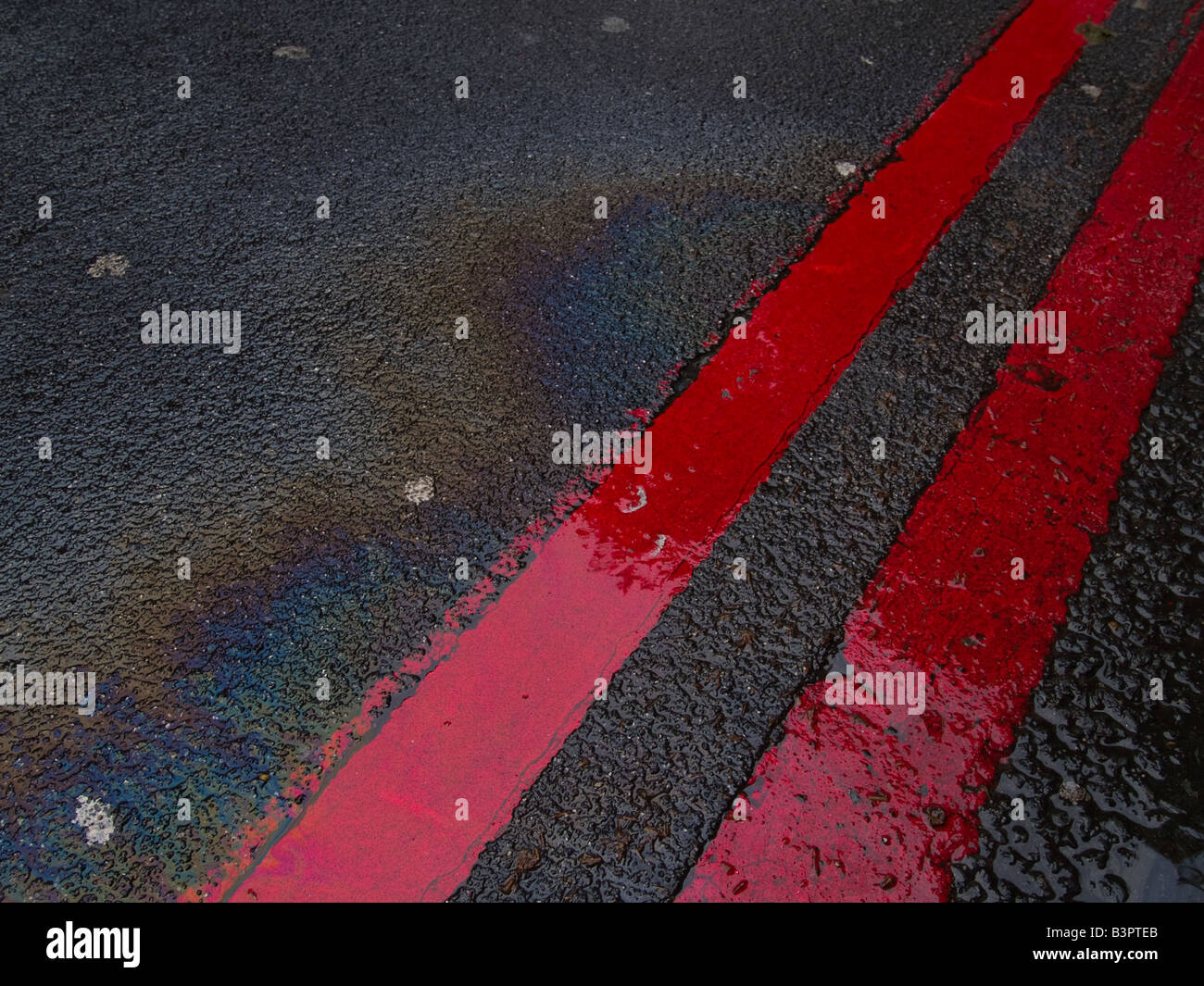 Street markings and signs London Stock Photo Alamy
