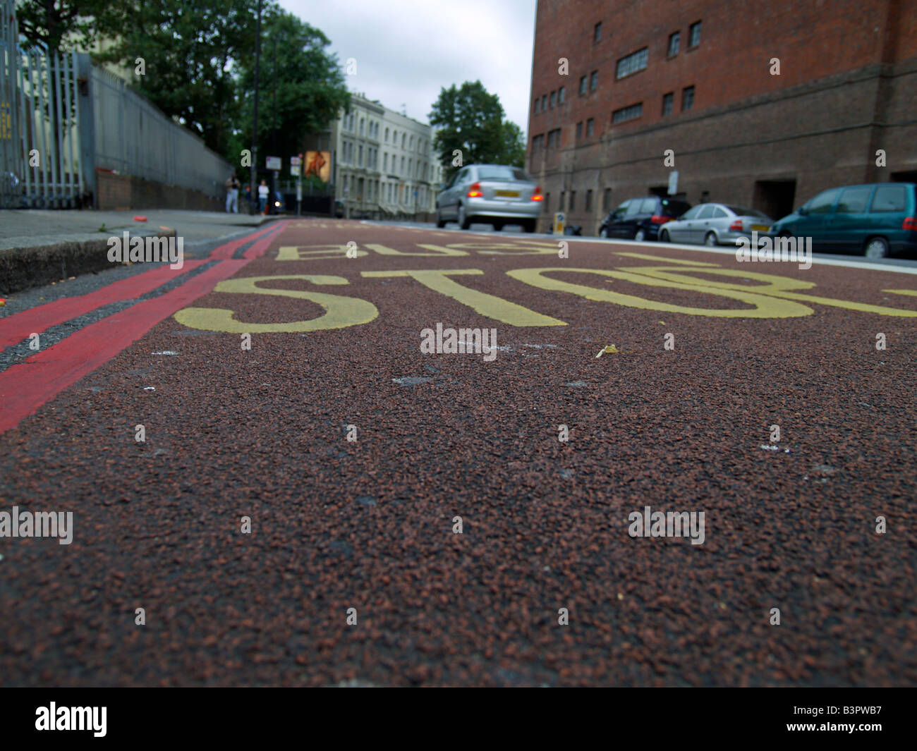 Street markings and signs London Stock Photo Alamy