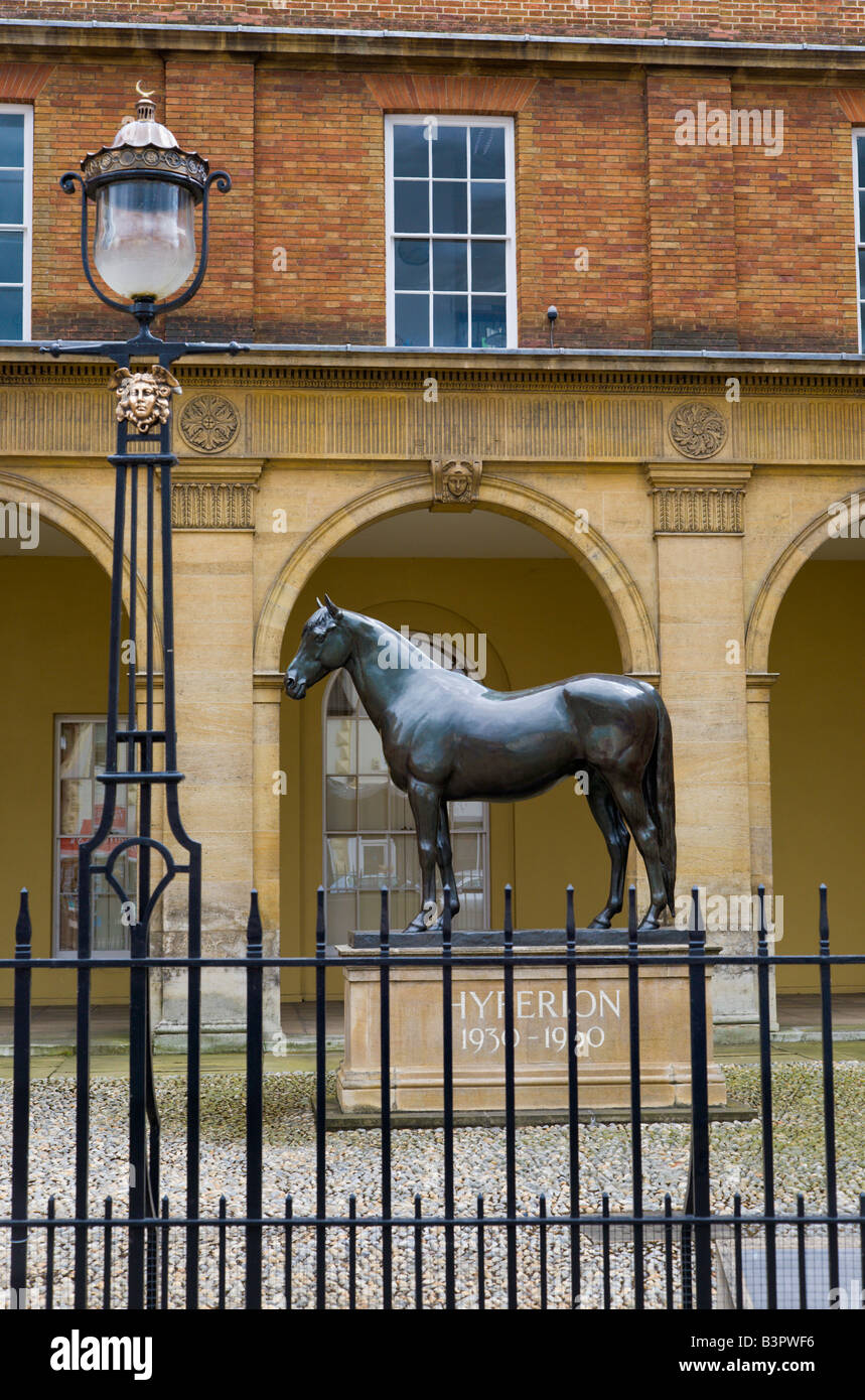 Statue of racehorse Hyperion, Jockey Club, Newmarket, Suffolk, England Stock Photo