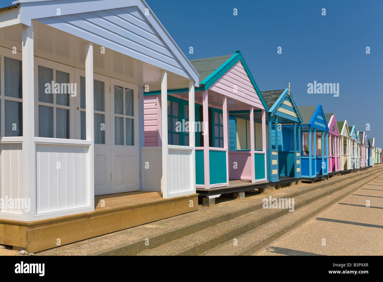 Beach huts, Southwold, Suffolk, England Stock Photo