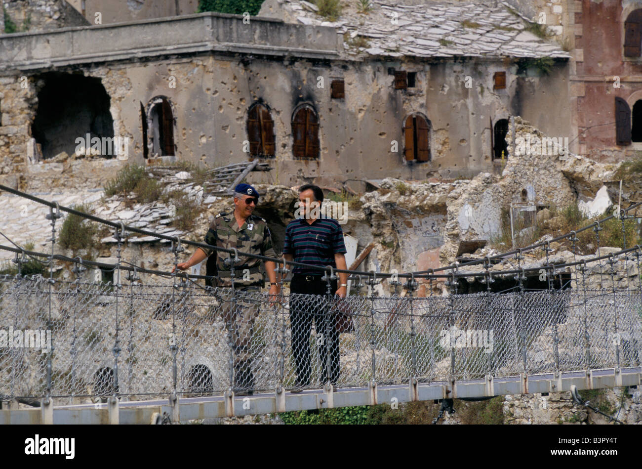 MOSTAR, JUNE 1996', IFOR SOLDIER (NATO-LED IMPLIMENTATION FORCE FOR