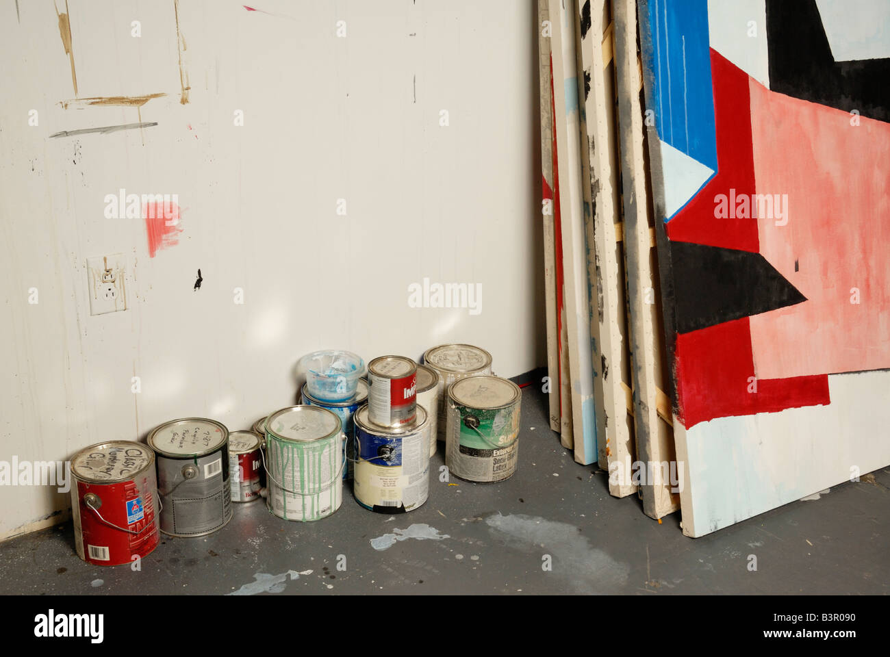 Paint splatter on wall Stock Photo Alamy