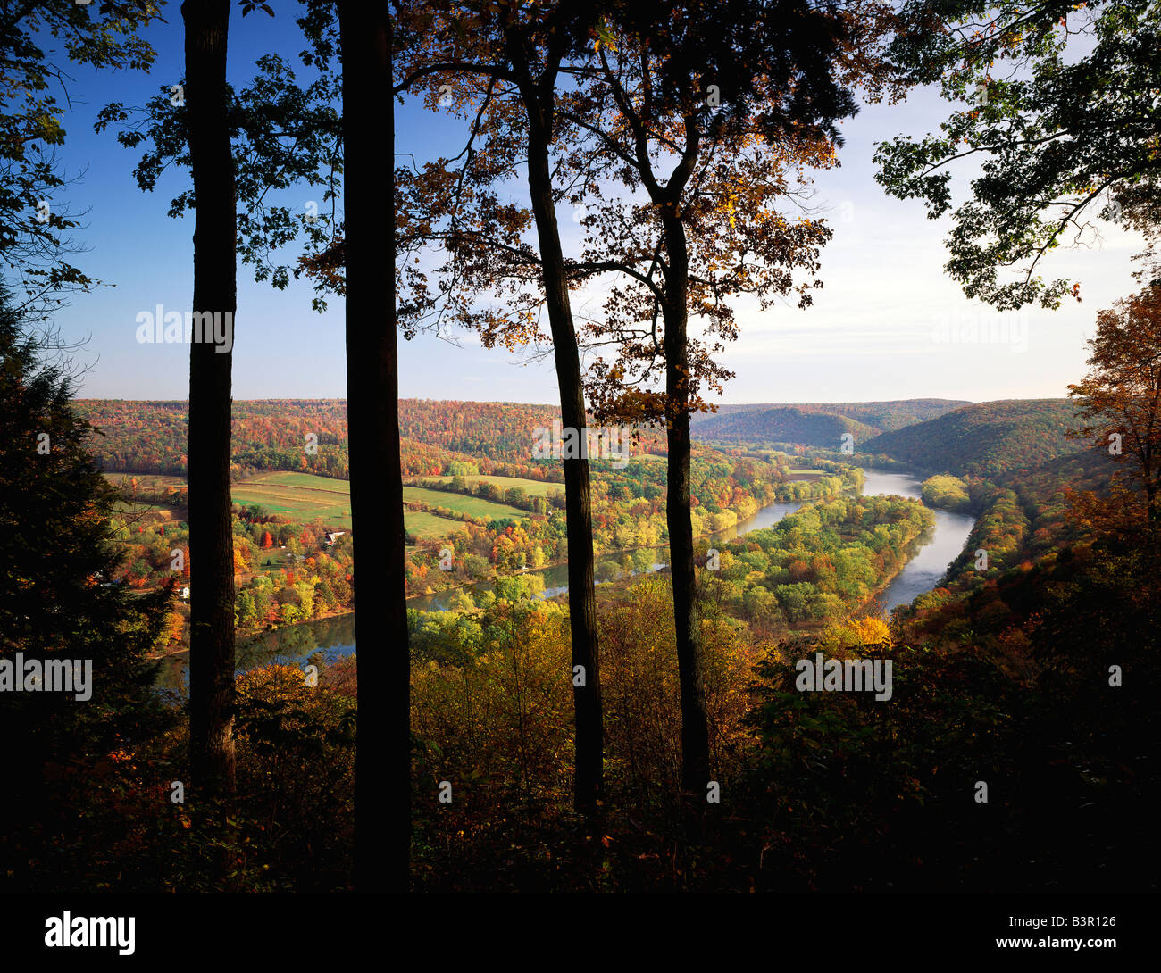 AUTUMN VIEW OF ALLEGHENY RIVER & COURSEN ISLAND, ALLEGHENY NATIONAL