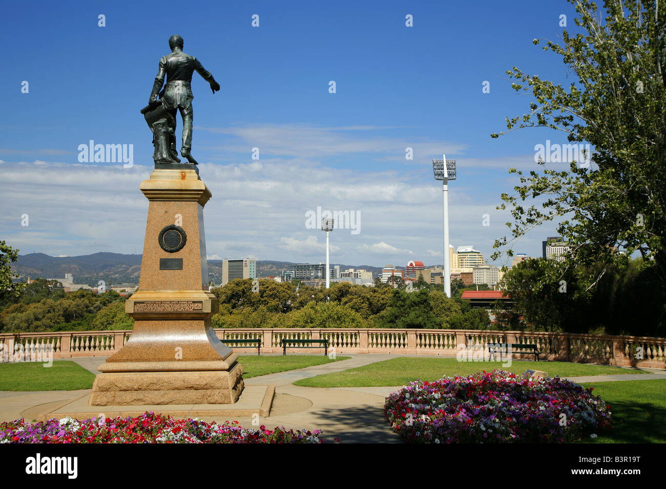 Statue of William Light Adelaide Stock Photo Alamy