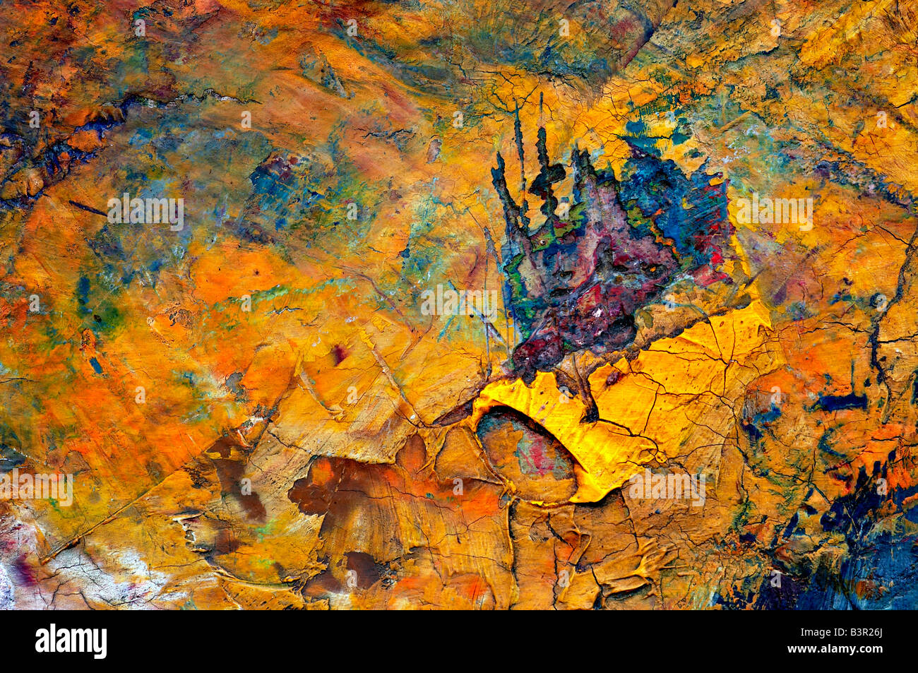 Dry oil paints on the palette of painter mixed paints Stock Photo Alamy