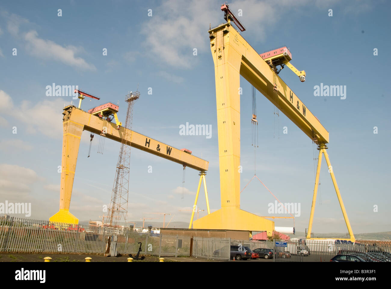 Samson and Goliath, the famous yellow cranes at Harland and Wolff